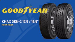 Regionální pneumatiky Goodyear KMAX S&D GEN-2 17,5" a 19,5"